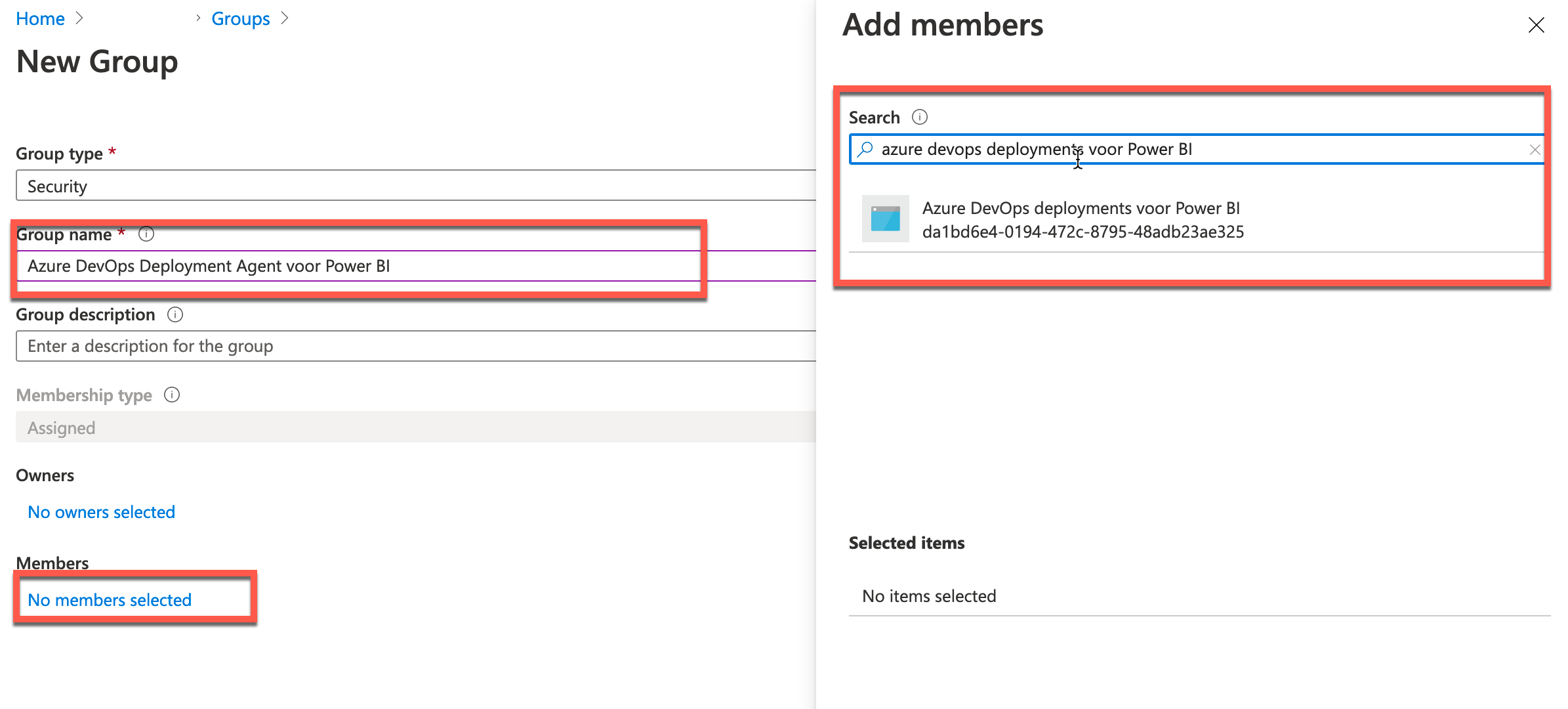 New security group settings