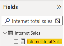 Search box for fields in Power BI